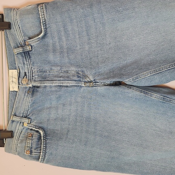 FP WE THE FREE Straight Leg Raw Hem Jeans, size 27 - Picture 2 of 13